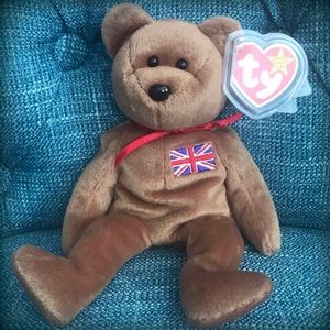 Ty Beanie Babies Collectible Britannia Stuffed Toy Bear with Tag NWT